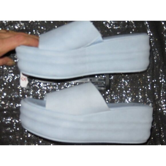 No Boundaries NOBO Pastel Blue Vegan Leather Platform Slides Sandals size 6 - Picture 8 of 10